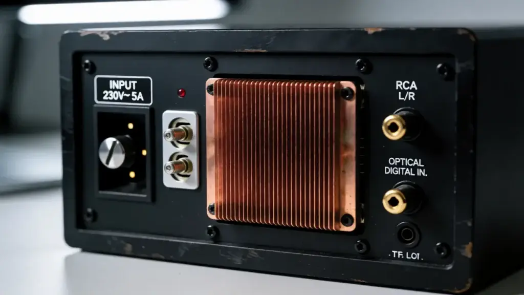 Colunas de estante ativas com amplifica&ccedil;&atilde;o integrada numa secret&aacute;ria &ndash; &acirc;ngulo alternativo